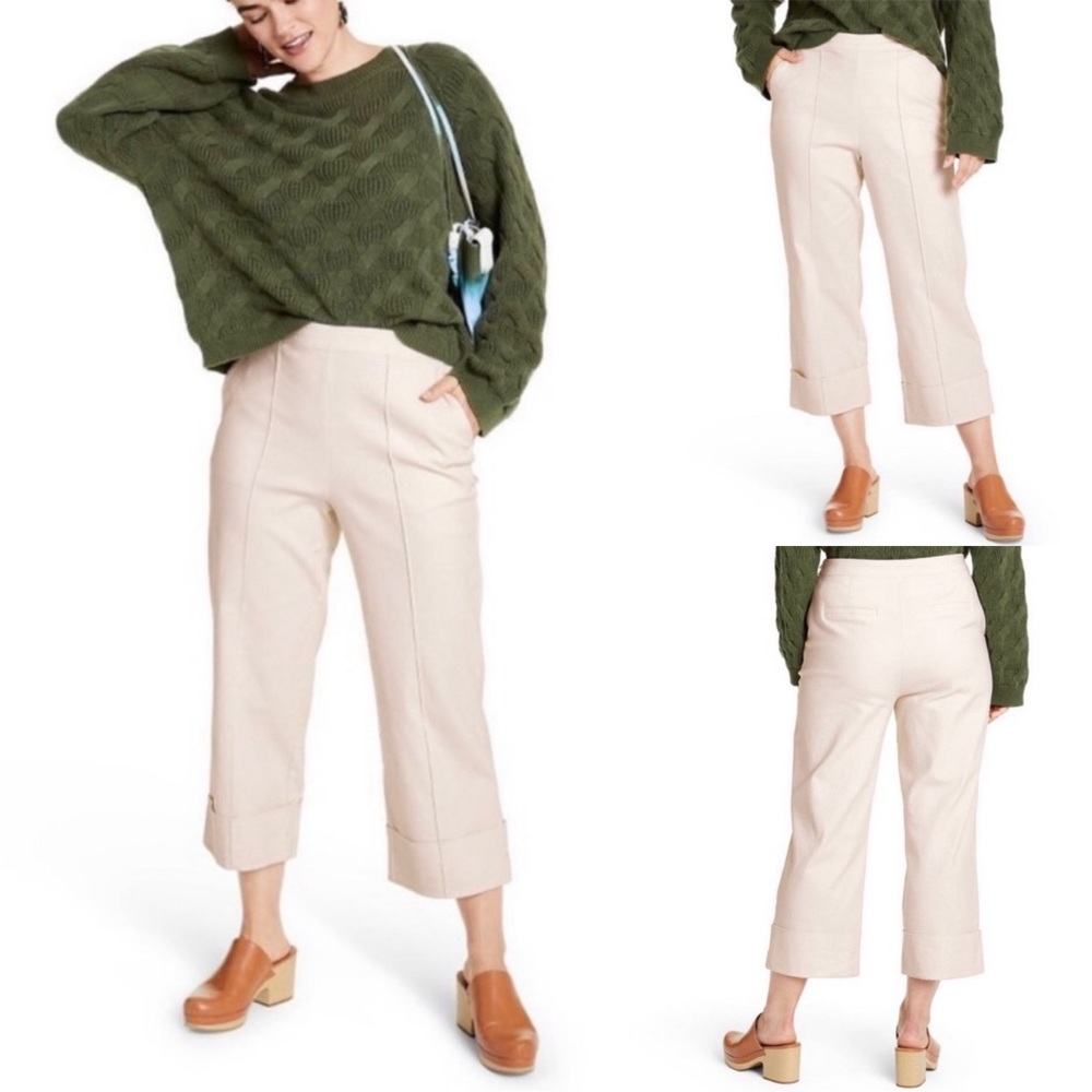 Rachel Comey X Target High Rise Cuffed wide Straight Leg Crop Pants size 2 8 16